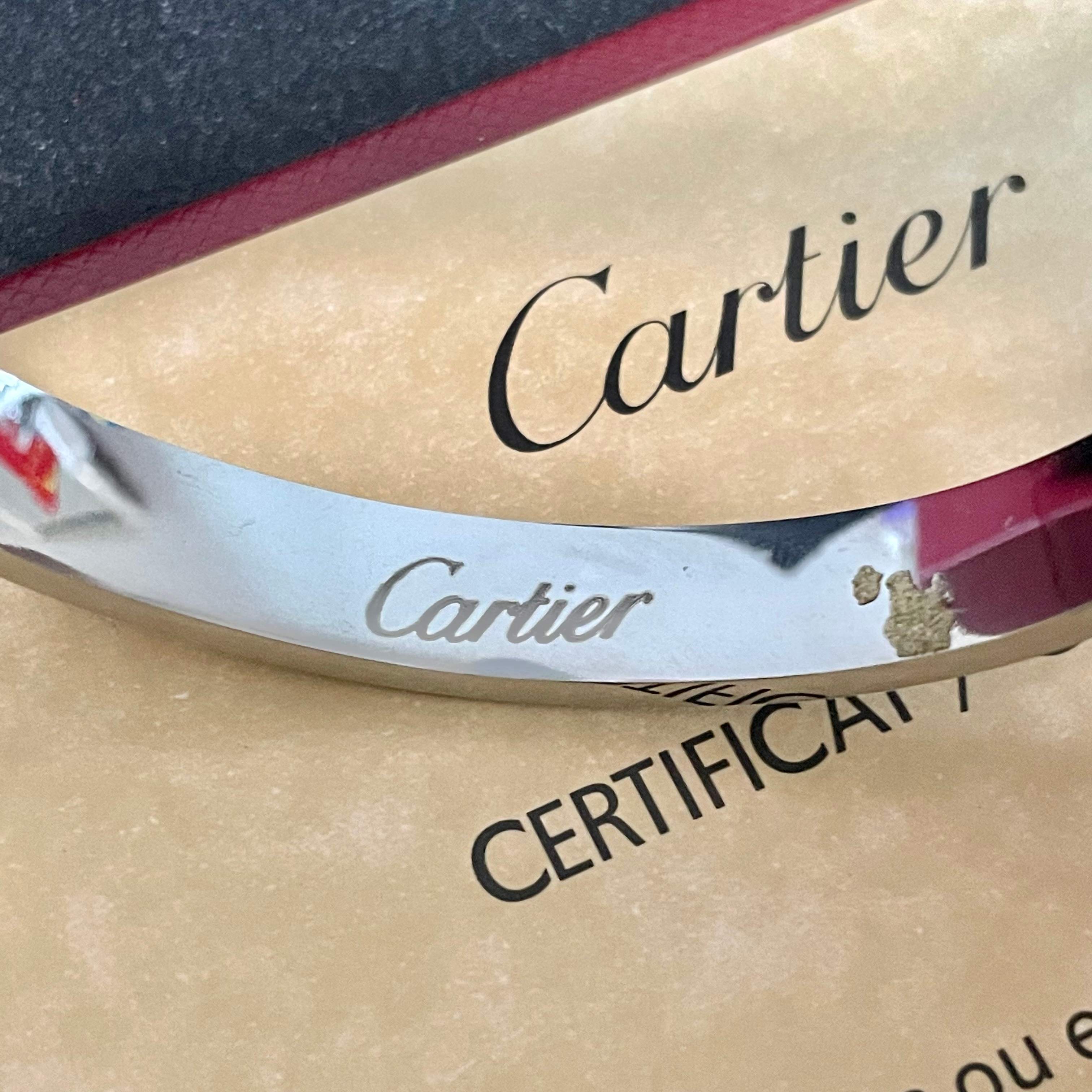 Cartier Signature Logo Cuff Bracelet bracelet Silver-toned metal 17cm