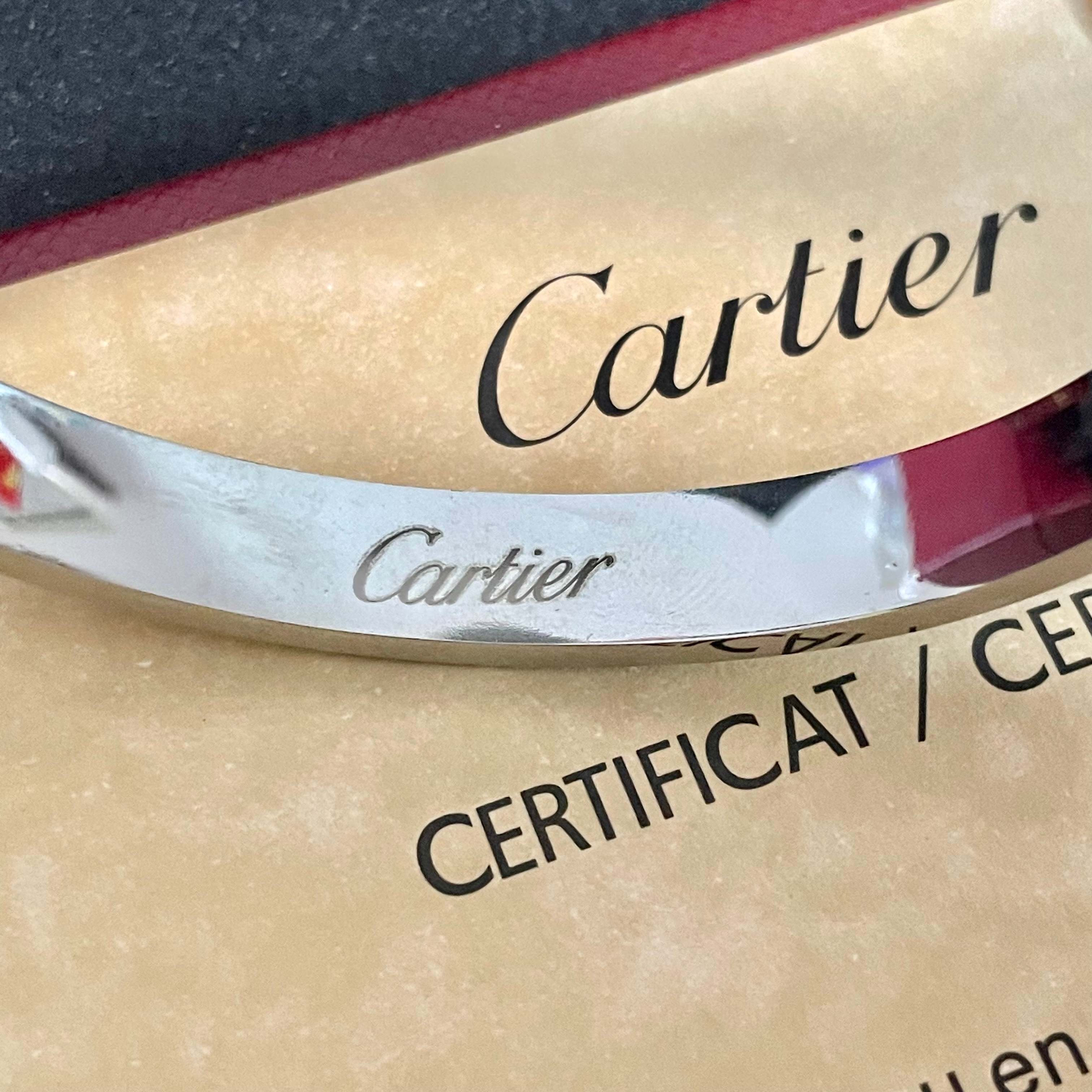 Cartier Love bracelet 18k white gold diamond 17