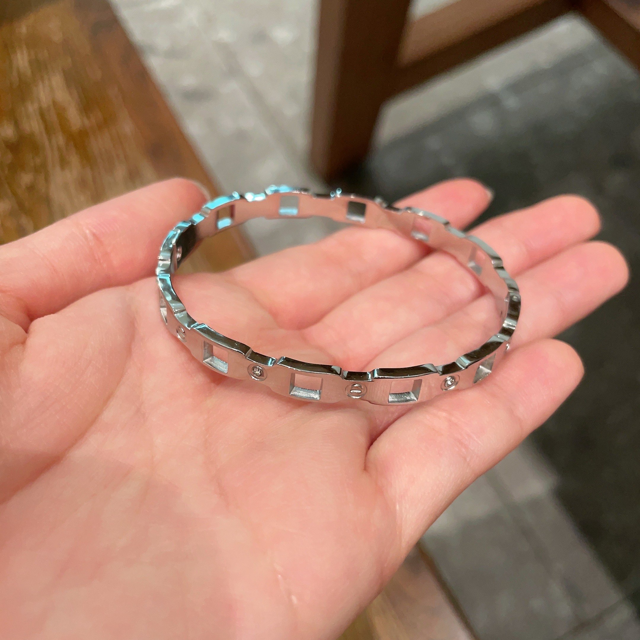 Cartier Maillon Panthere bracelet 18k white gold 18cm