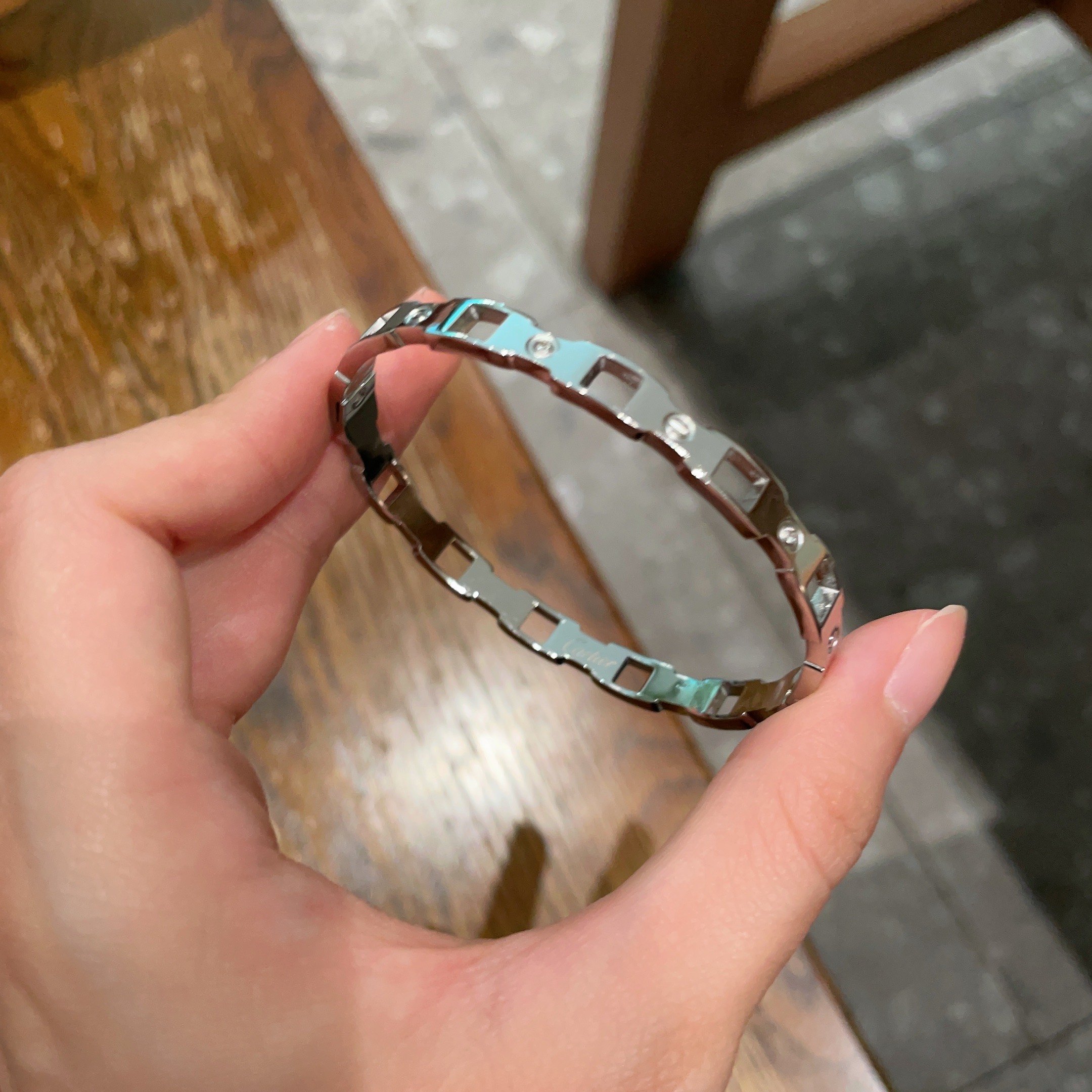 Cartier Maillon Panthere bracelet 18k white gold 18cm