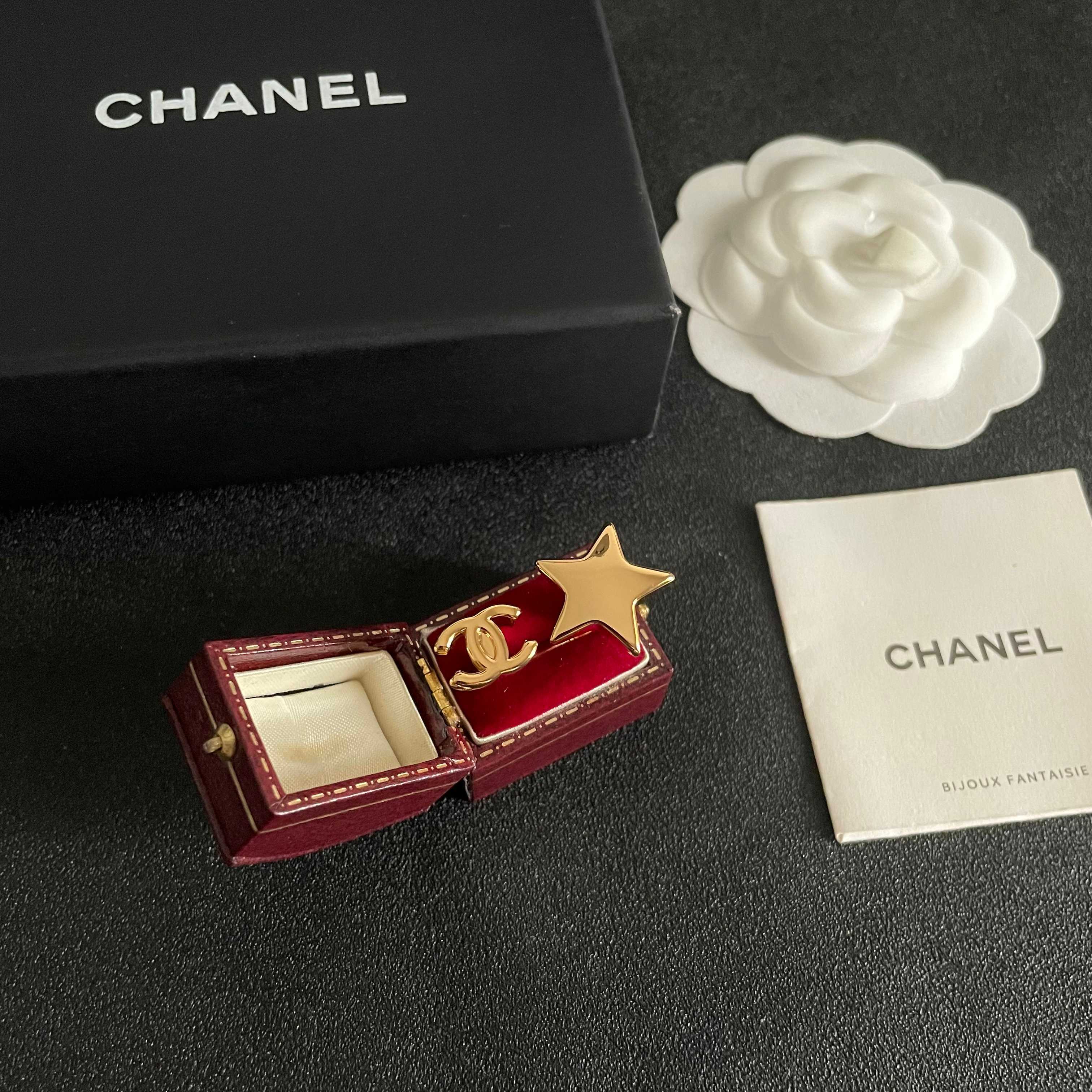 Chanel CC Star Open Ring ring Gold-tone metal no accent stones US 7