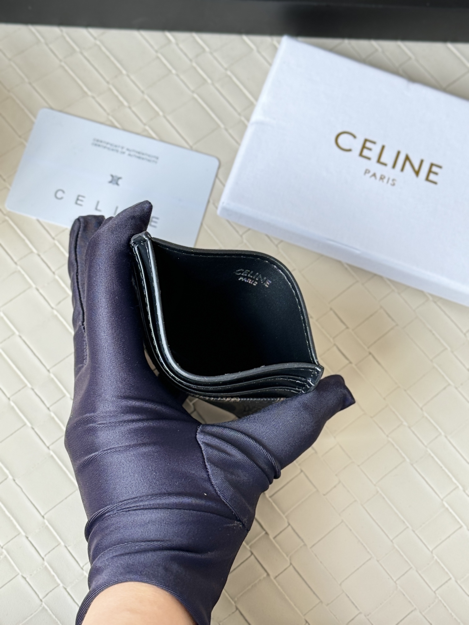 Celine Triomphe Canvas Card Holder card holder black coated canvas with brown triomphe monogram black smooth leather trim silver-tone logo print 10 5cm x 7