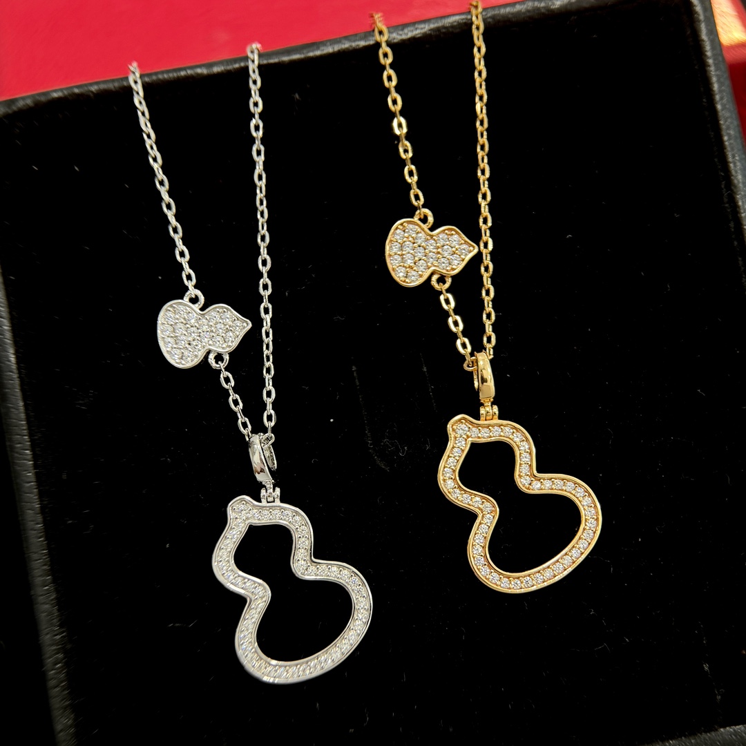 Qeelin Wulu necklace Available in rose gold platinum and yellow gold all set with clear pave diamonds 42cm