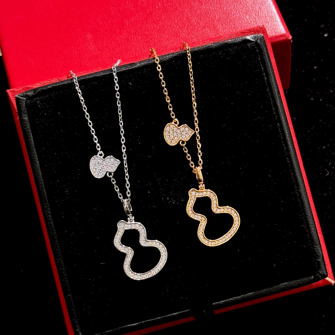 Qeelin Wulu necklace Available in rose gold platinum and yellow gold all set with clear pave diamonds 42cm