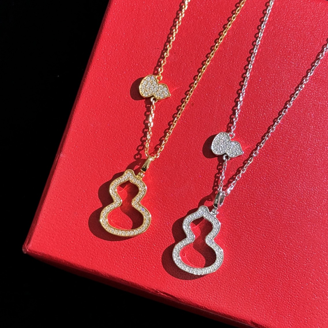 Qeelin Wulu necklace Available in rose gold platinum and yellow gold all set with clear pave diamonds 42cm
