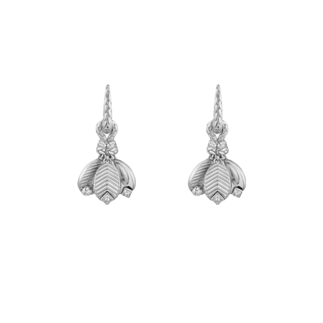 Cartier Grain de Cafe earrings Available in 18k yellow gold with white gold accents and clear diamonds 18k white gold with clear diamonds and 18k rose gold with clear diamonds One Size