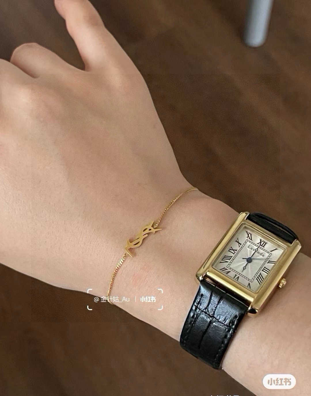 Saint Laurent Cassandre YSL Monogram Chain Bracelet bracelet Gold-tone metal also available in silver-tone metal no gemstones 18cm with 3cm extender