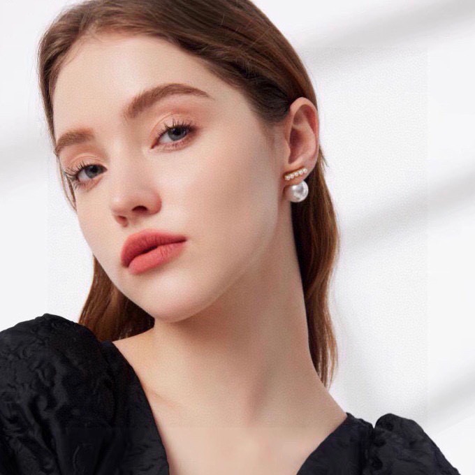 Celine T-Bar Pearl Drop Earrings earrings gold-tone metal with white pearls 1 5cm drop length