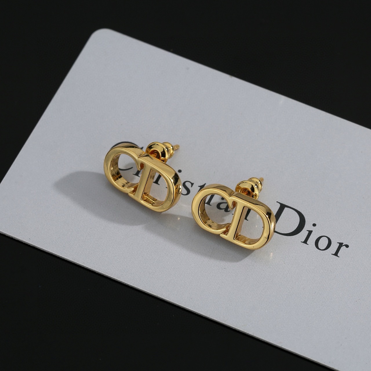 Dior Tribales CD Logo earrings Gold-tone metal One Size