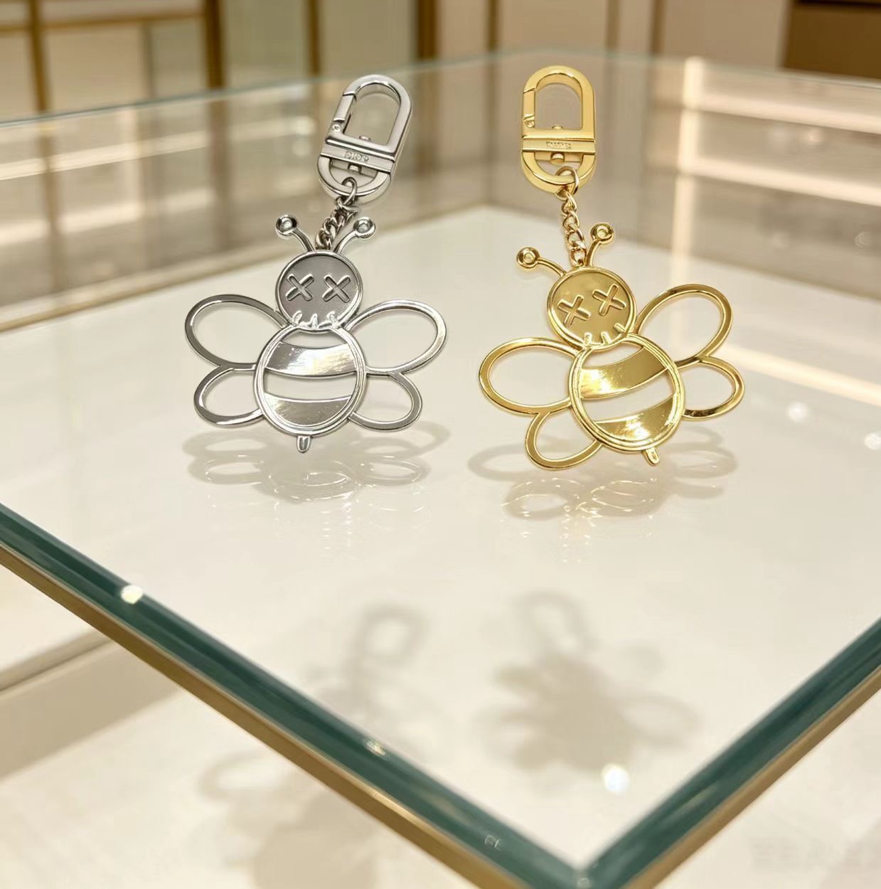 Dior Kaws Bee Charm pendant Silver-tone metal and Gold-tone metal no gemstones One Size