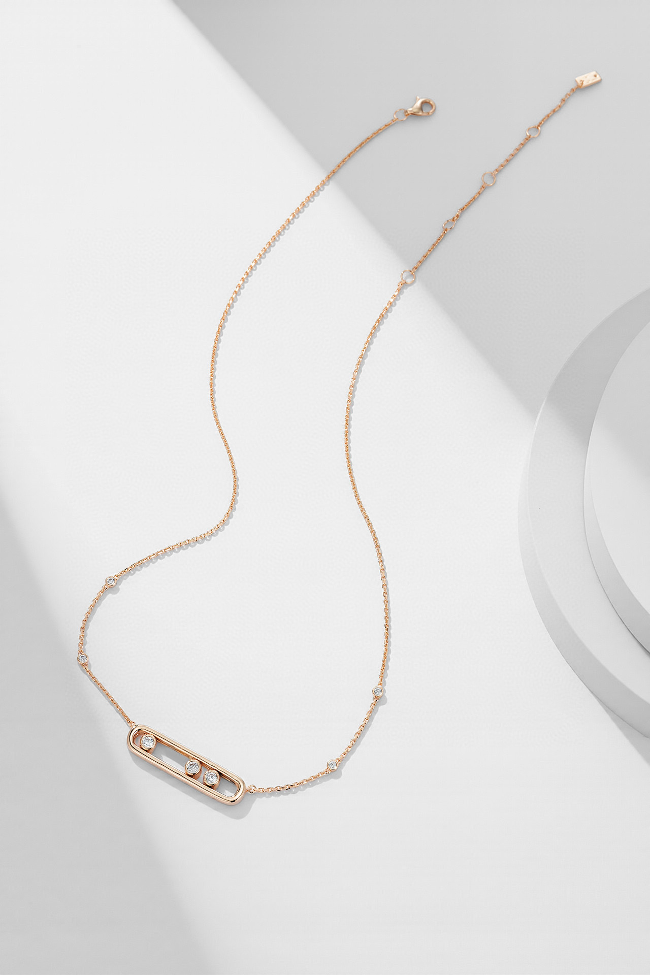 Messika Move Classique necklace 18k white gold diamond 45cm