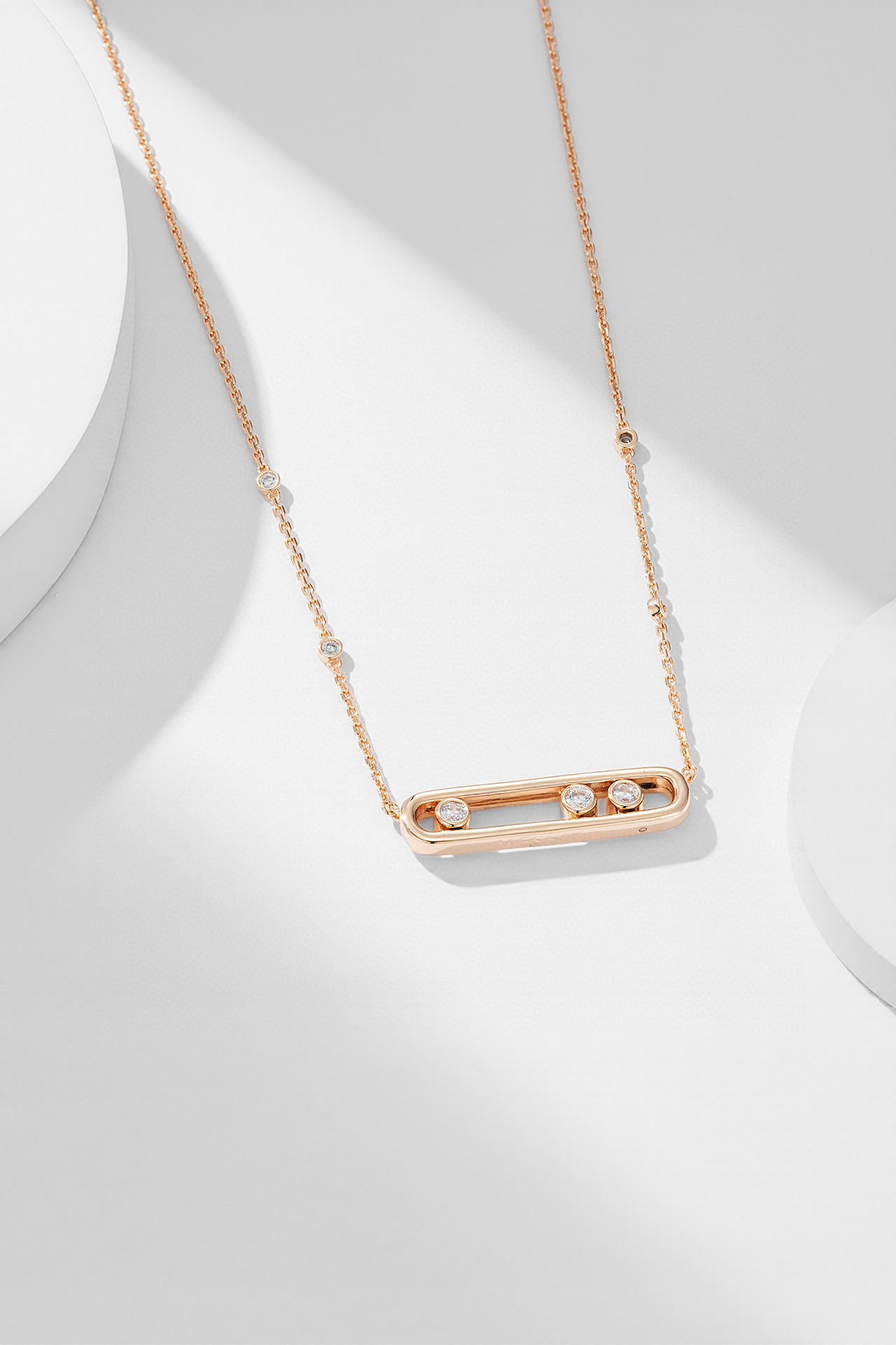 Messika Move Classique necklace 18k white gold diamond 45cm