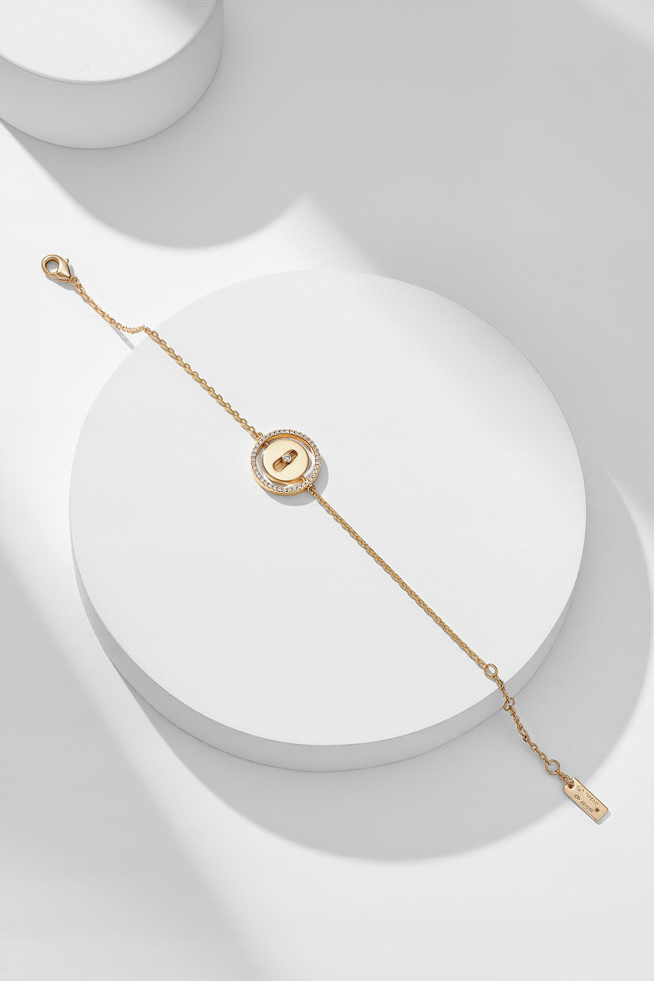 Messika Lucky Move bracelet White gold with diamond accents 16-19cm adjustable