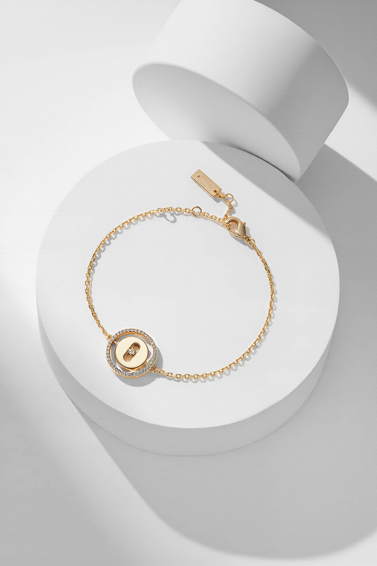 Messika Lucky Move bracelet White gold with diamond accents 16-19cm adjustable