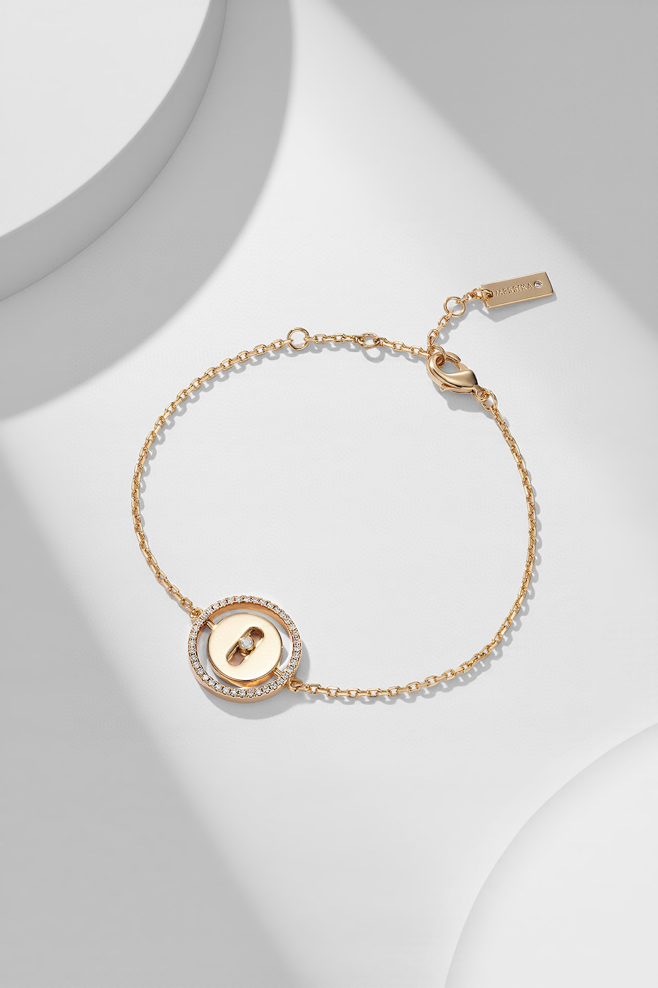 Messika Lucky Move bracelet White gold with diamond accents 16-19cm adjustable