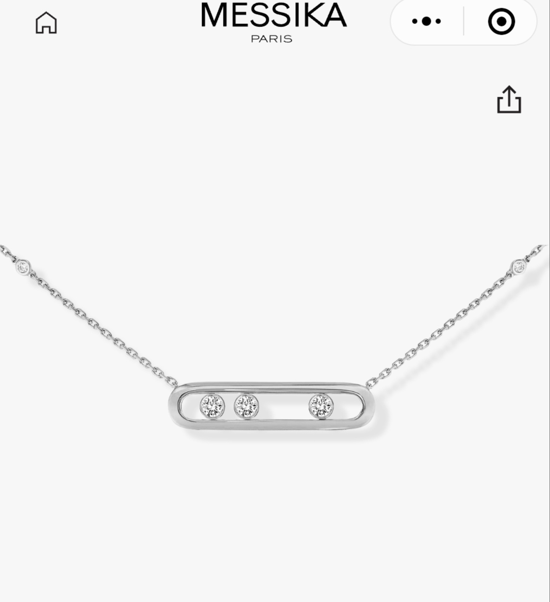 Messika Baby Move necklace Rose gold with white diamonds 42cm
