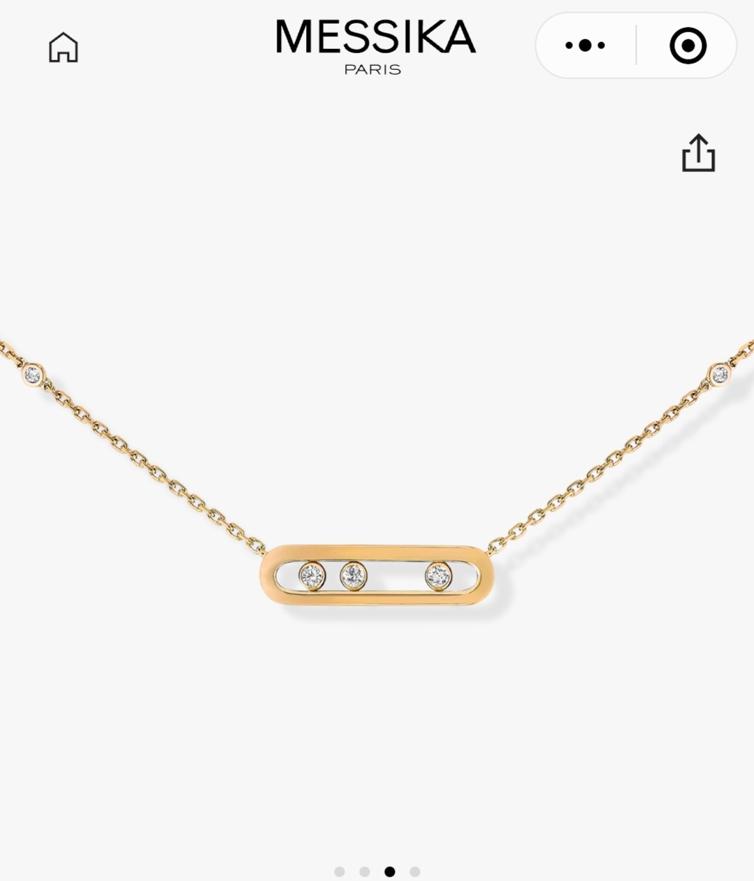 Messika Move Uno necklace Rose gold diamond 45cm