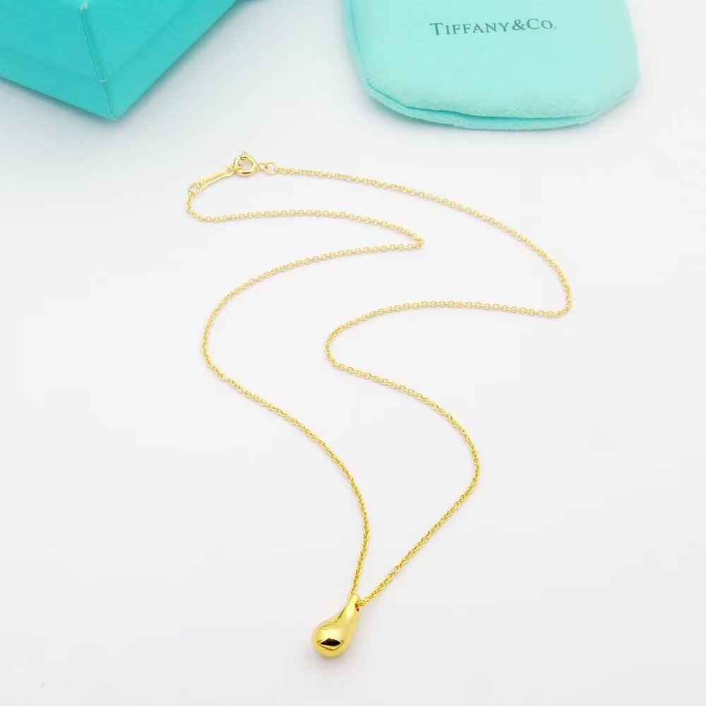 Tiffany Co Teardrop necklace Rose gold 40cm