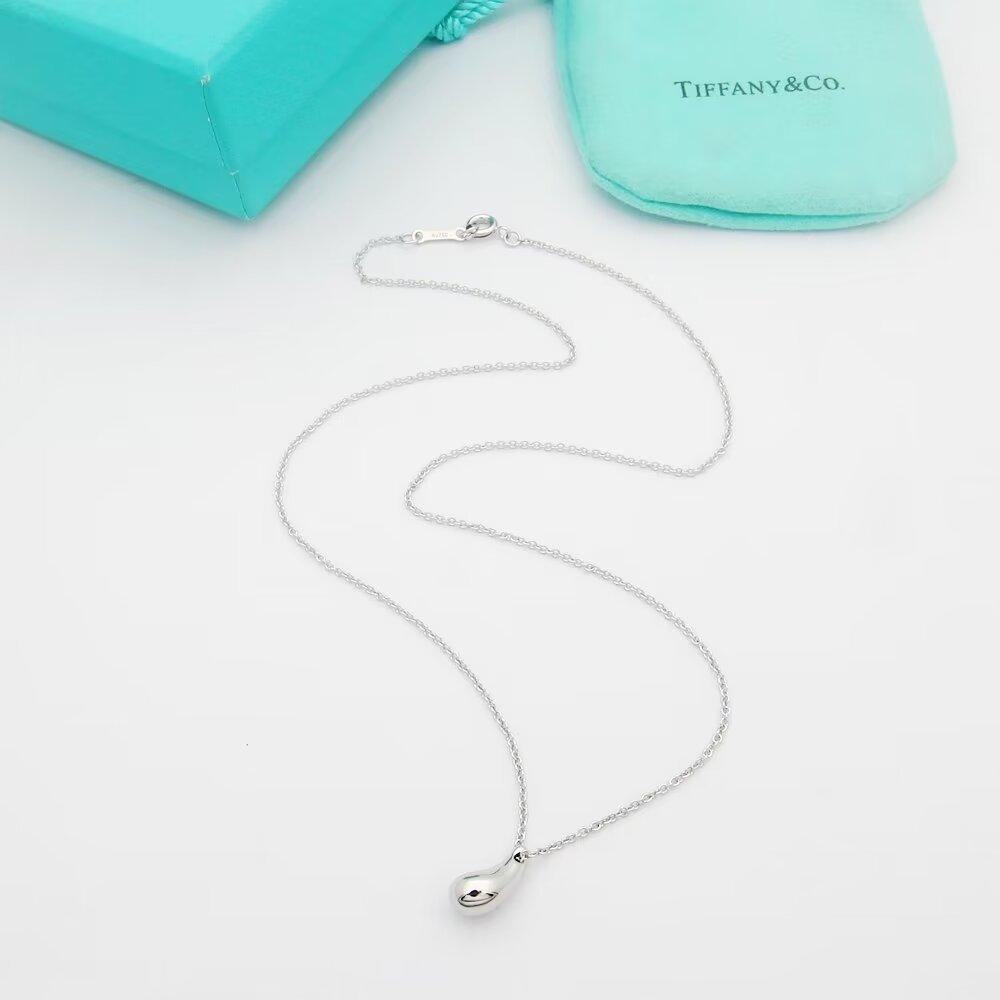 Tiffany Co Teardrop necklace Rose gold 40cm