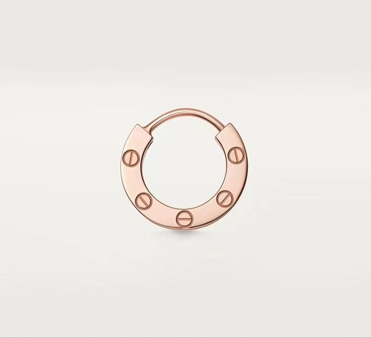 Cartier Love earrings 18k white gold 18k yellow gold 18k rose gold no gemstones 12mm outer diameter