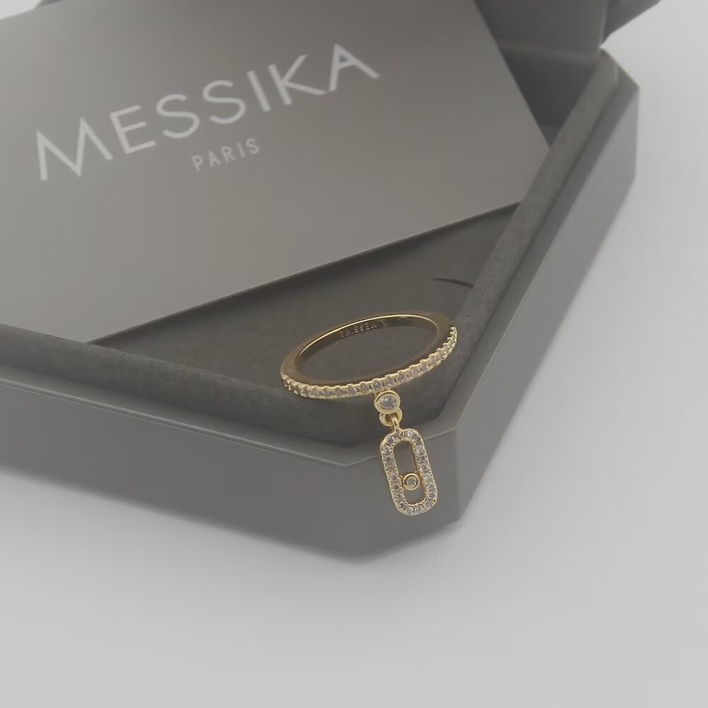 Messika Move Uno ring Yellow gold rose gold white gold with clear diamonds EU 52