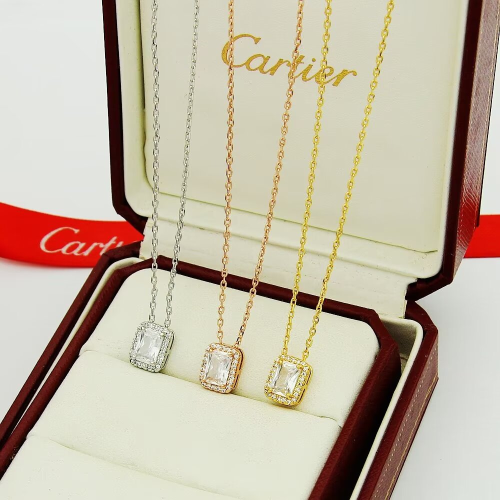 Cartier Destinee necklace Yellow gold clear diamond 42cm