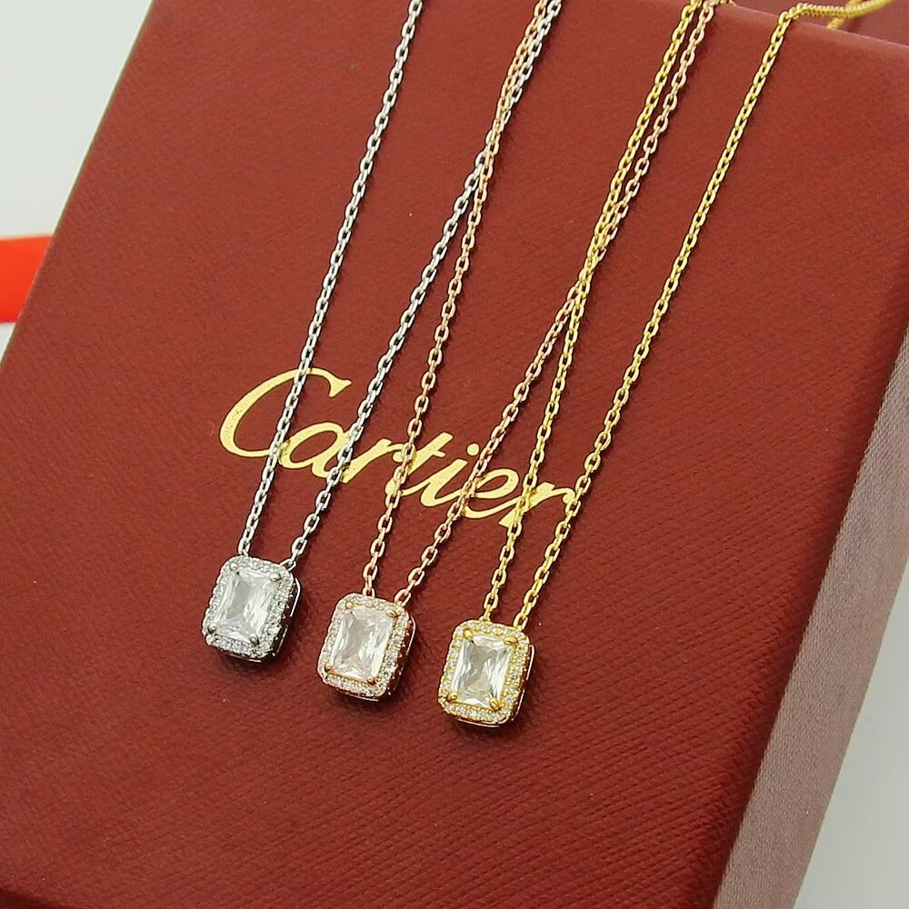 Cartier Destinee necklace Yellow gold clear diamond 42cm