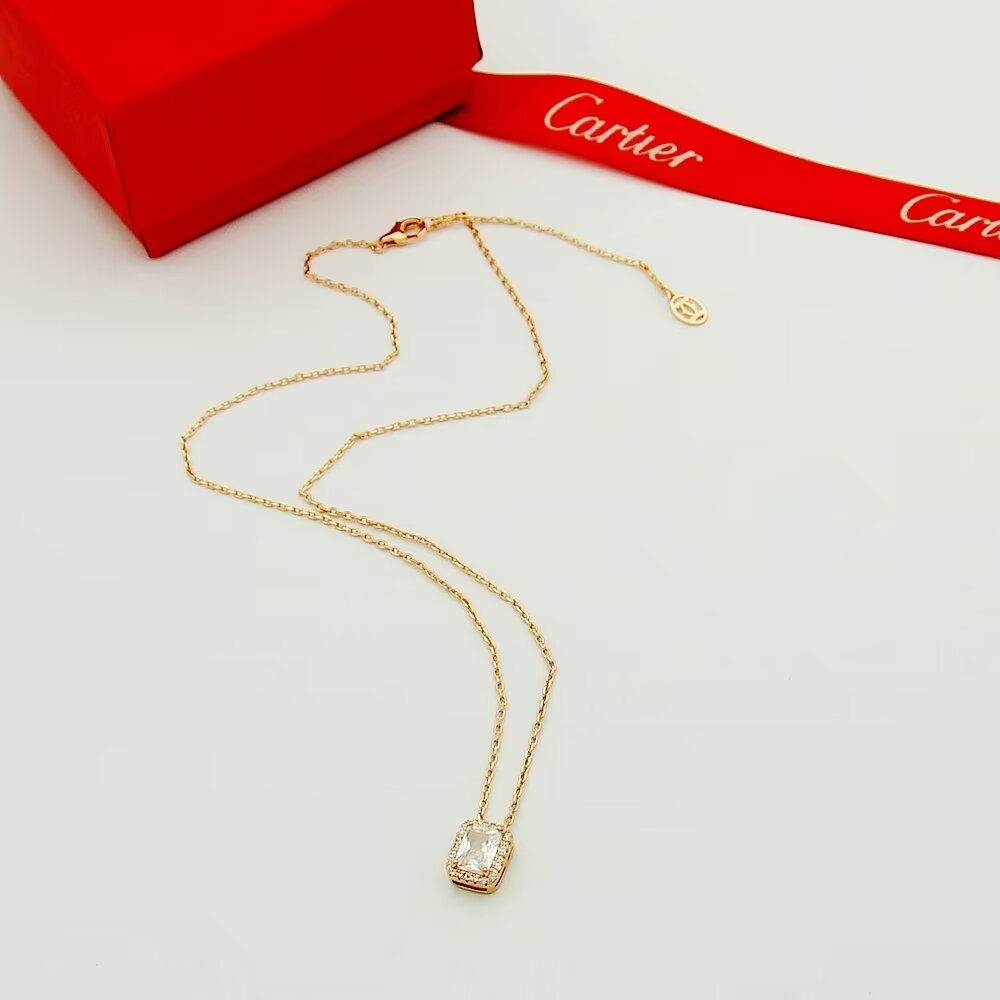 Cartier Destinee necklace Yellow gold clear diamond 42cm
