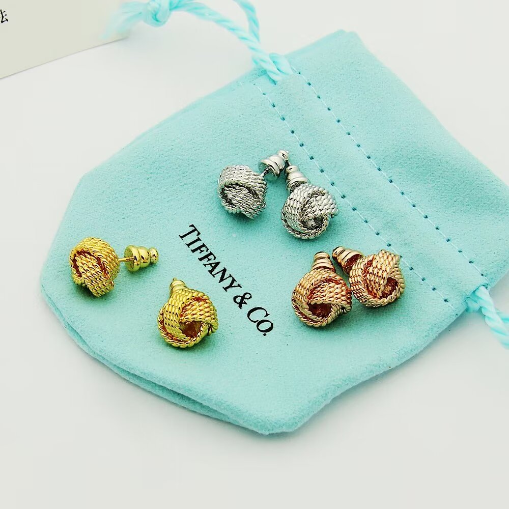 Tiffany Co Tiffany Twist earrings 18k yellow gold 10mm stud diameter