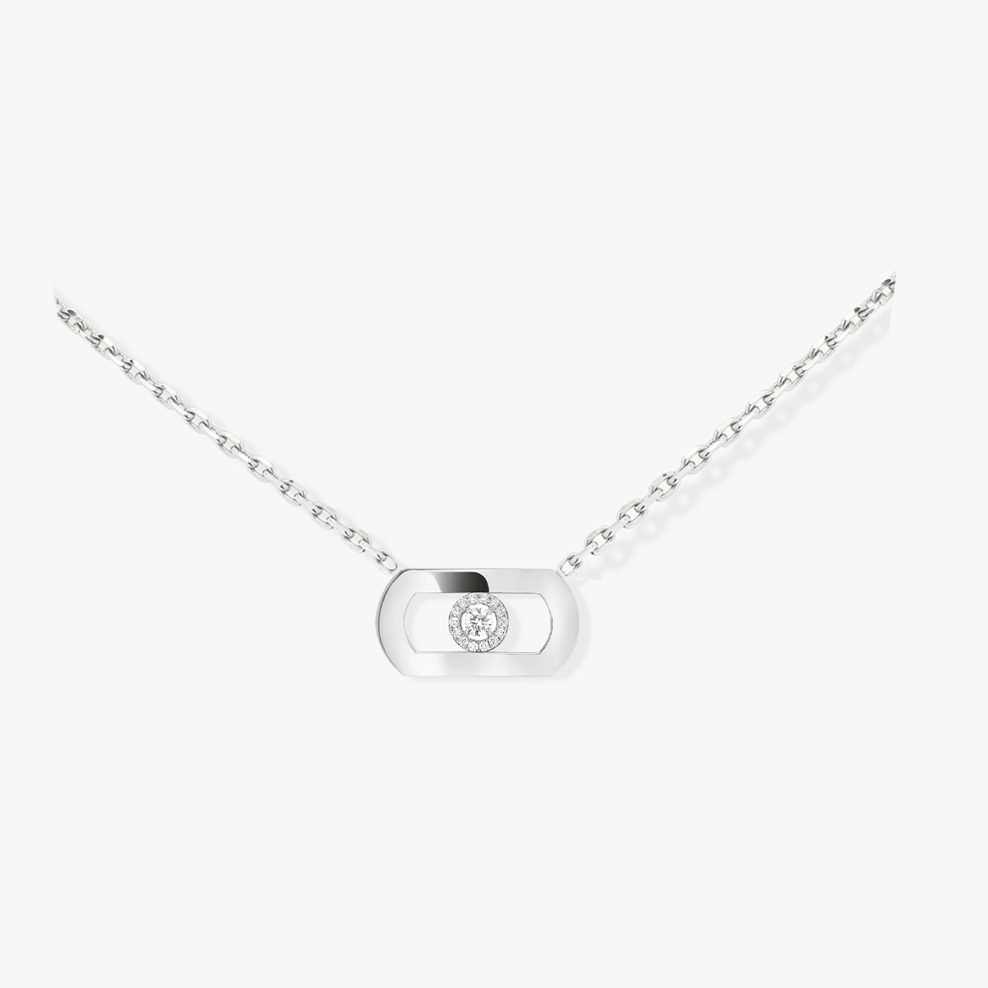 Messika My Move necklace Rose gold metal with white diamond accents 45cm