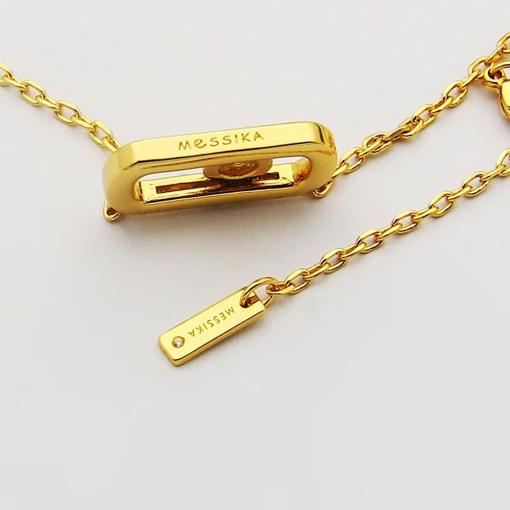 Messika My Move necklace Rose gold metal with white diamond accents 45cm