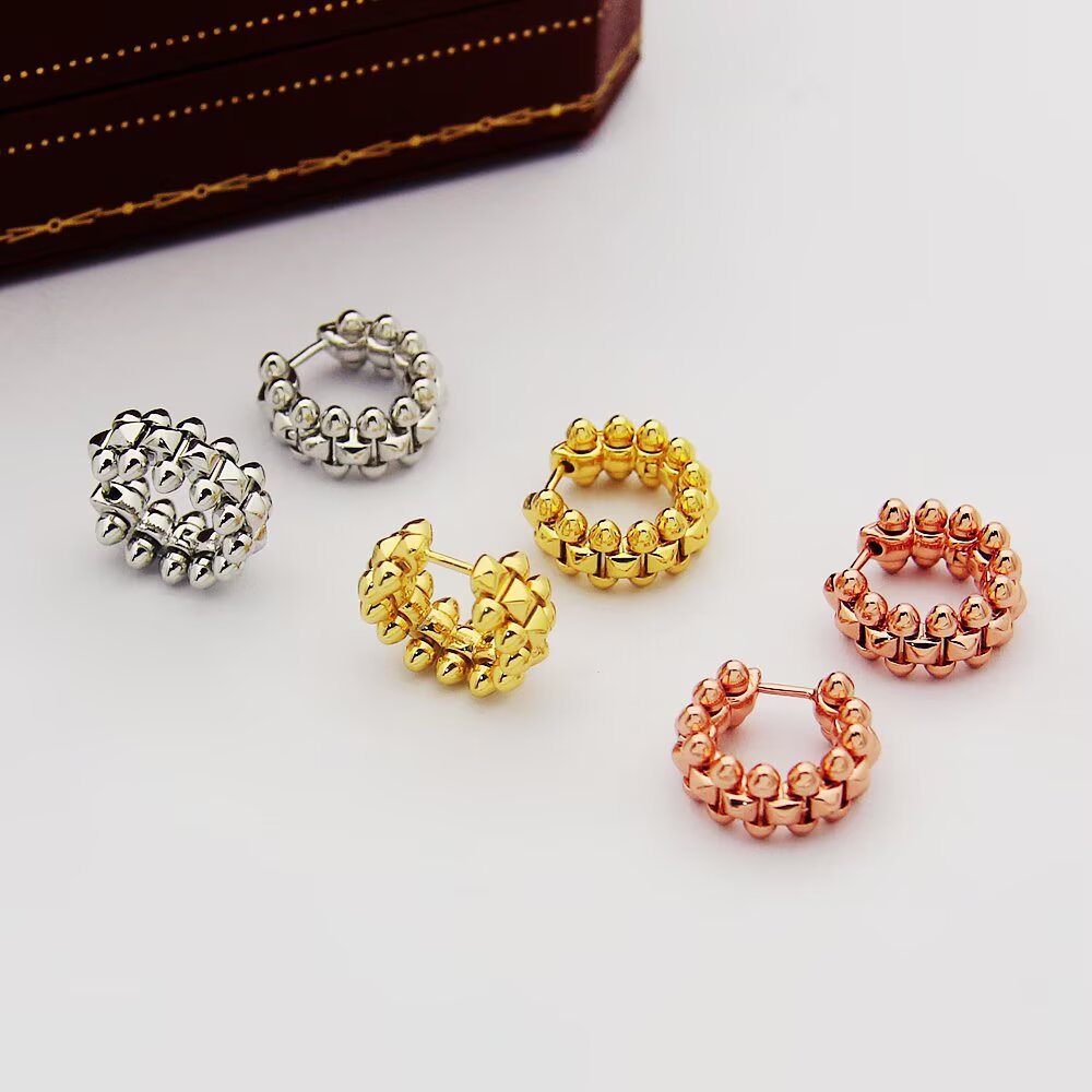 Cartier Clash de Cartier earrings Available in 18k yellow gold 18k rose gold and 18k white gold no gemstones 12mm outer diameter