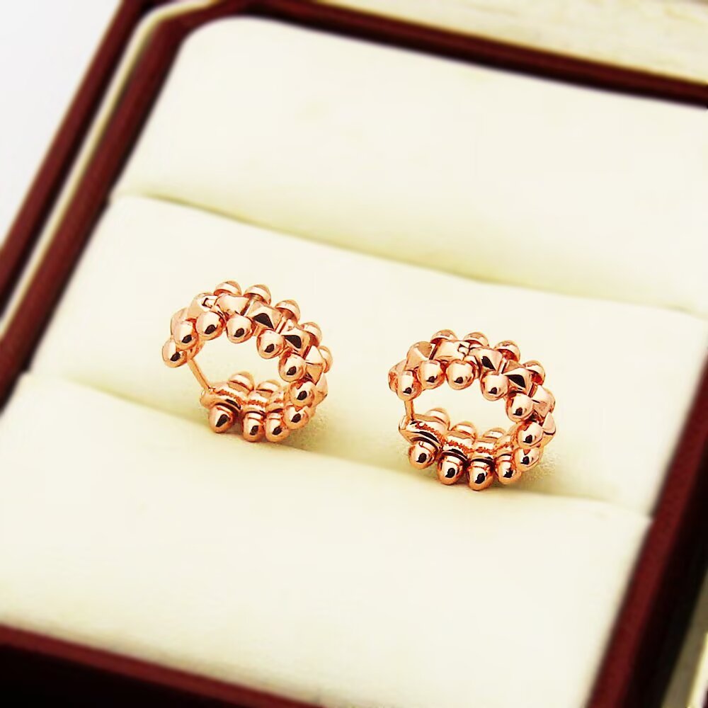Cartier Clash de Cartier earrings Available in 18k yellow gold 18k rose gold and 18k white gold no gemstones 12mm outer diameter