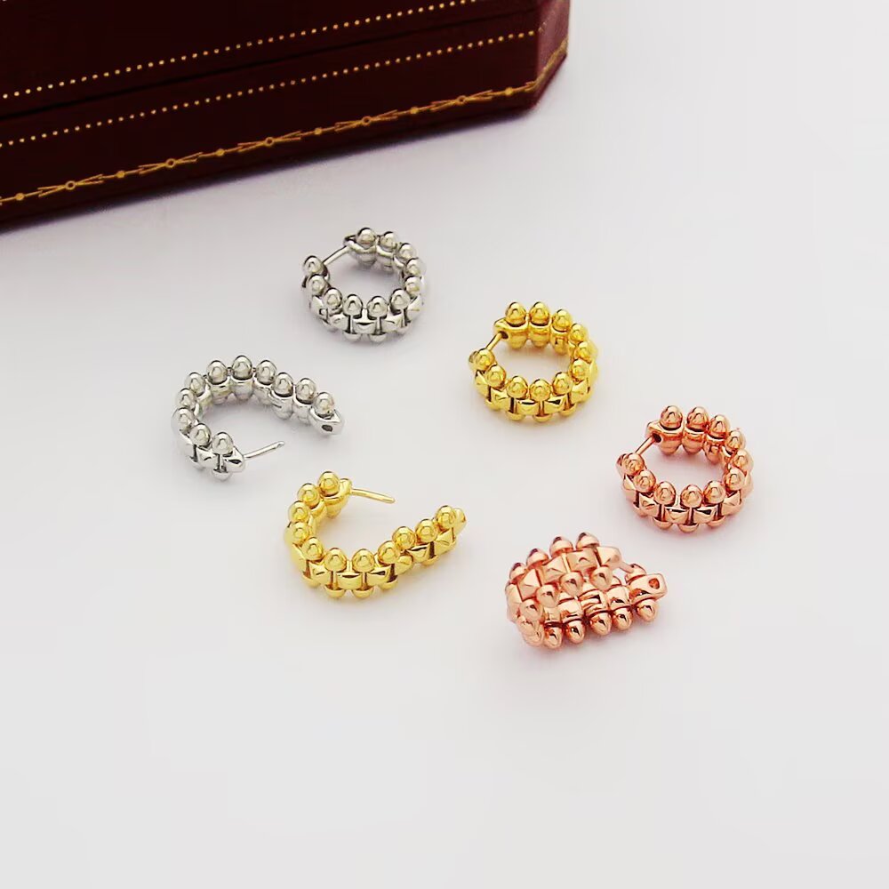 Cartier Clash de Cartier earrings Available in 18k yellow gold 18k rose gold and 18k white gold no gemstones 12mm outer diameter