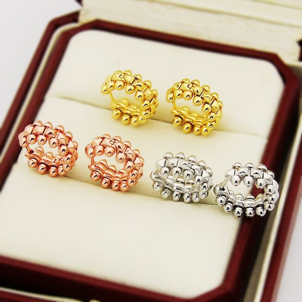 Cartier Clash de Cartier earrings Available in 18k yellow gold 18k rose gold and 18k white gold no gemstones 12mm outer diameter