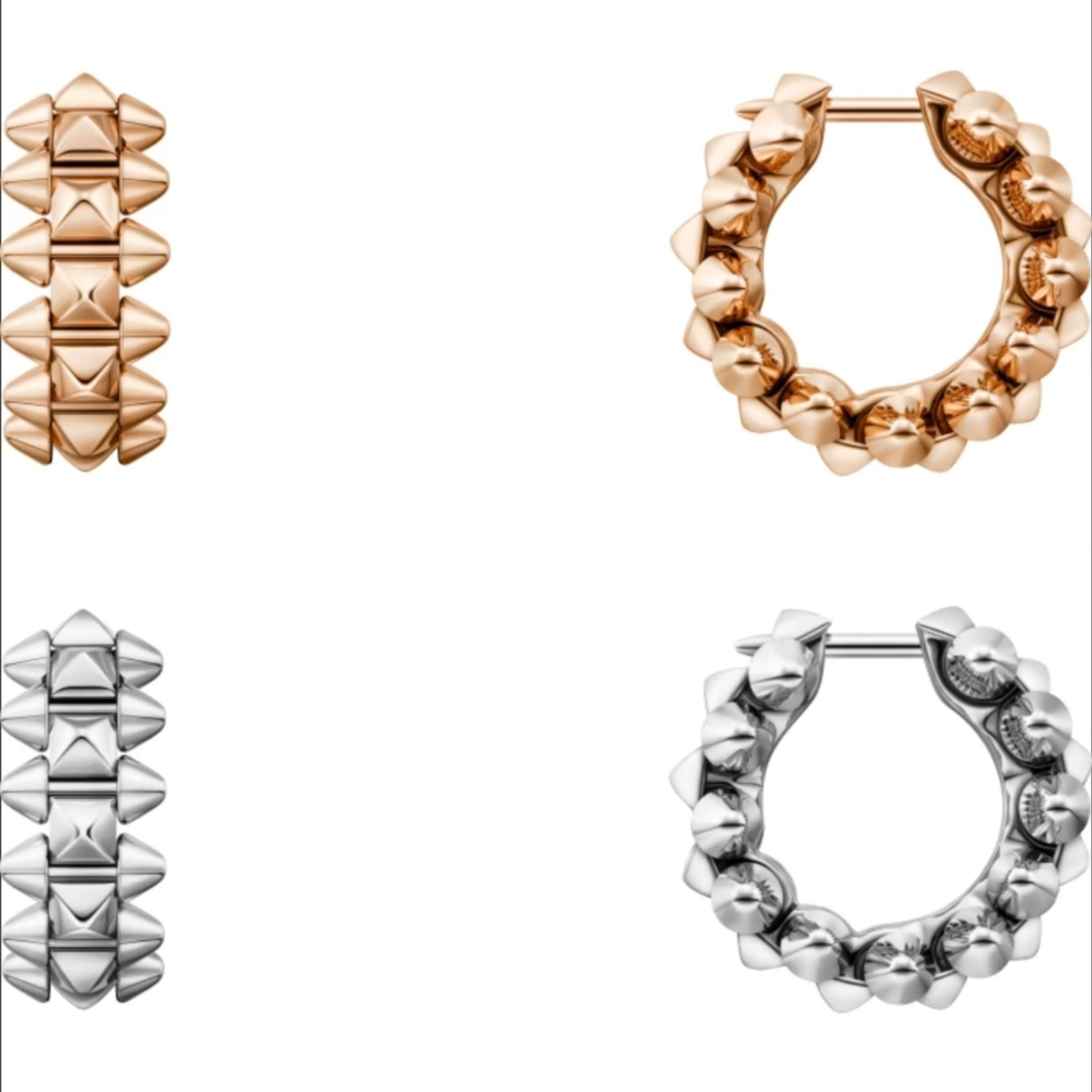 Cartier Clash de Cartier earrings Available in 18k yellow gold 18k rose gold and 18k white gold no gemstones 12mm outer diameter