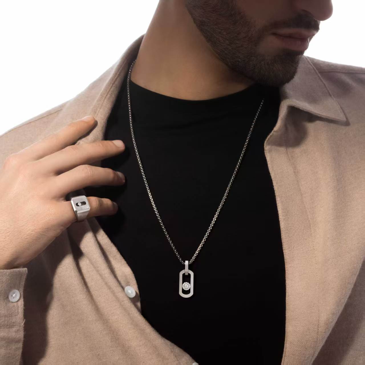 Messika My Move necklace 18k yellow gold with clear diamonds 18k white gold with clear diamonds 45cm