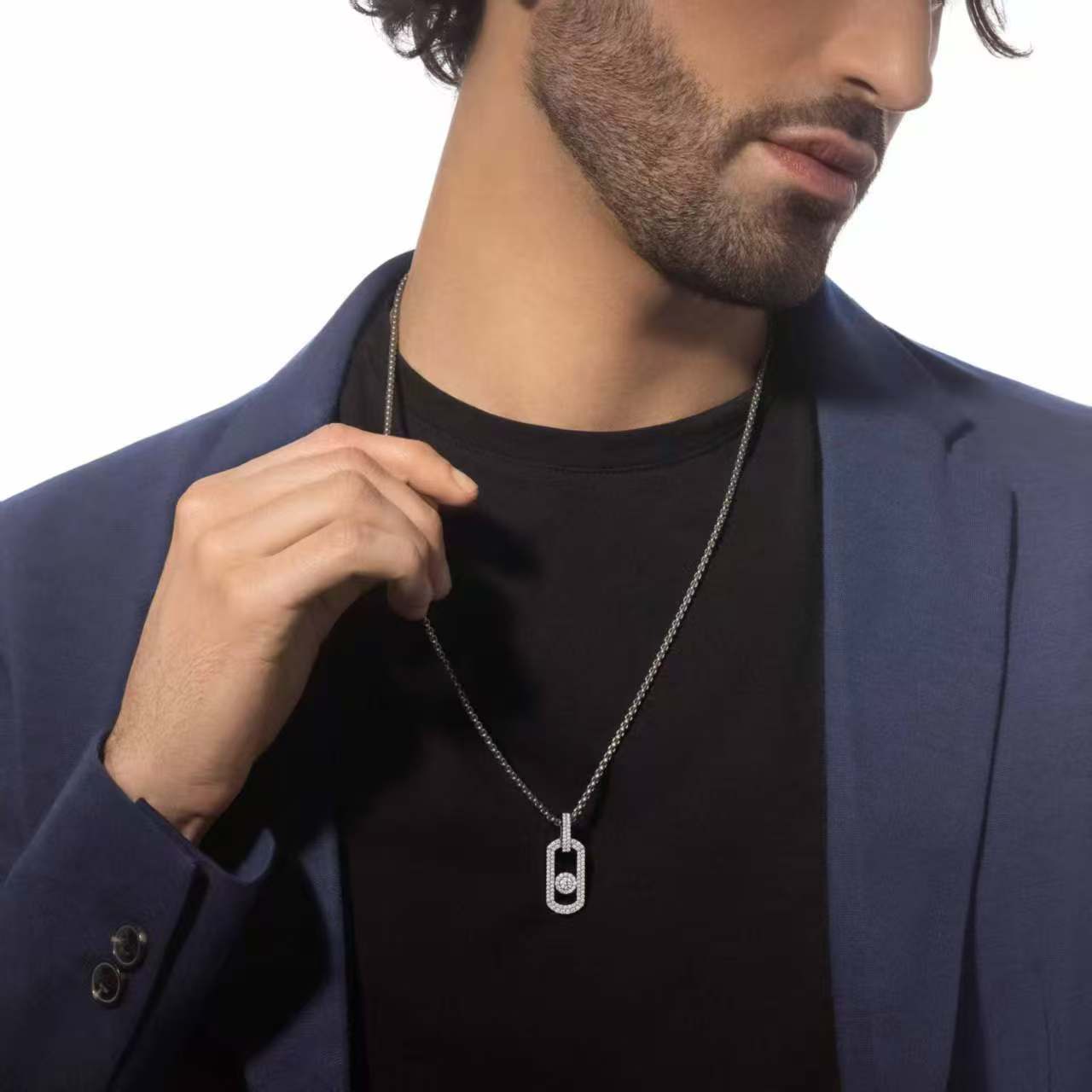 Messika My Move necklace 18k yellow gold with clear diamonds 18k white gold with clear diamonds 45cm