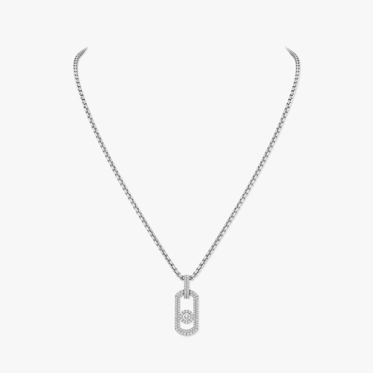 Messika My Move necklace 18k yellow gold with clear diamonds 18k white gold with clear diamonds 45cm