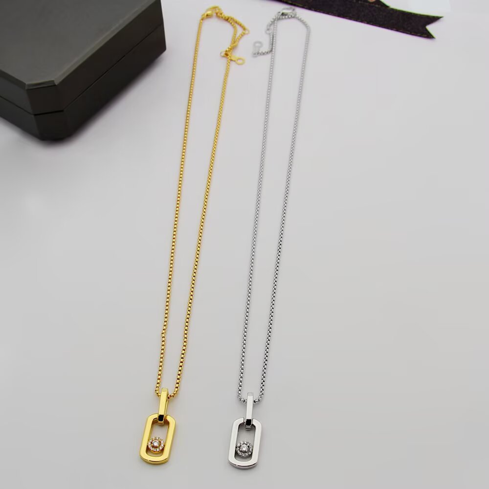 Messika My Move necklace 18k yellow gold diamond 18 inches