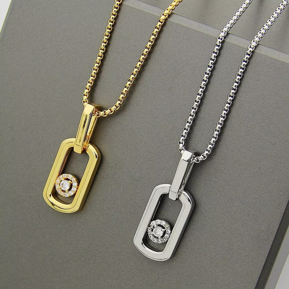 Messika My Move necklace 18k yellow gold diamond 18 inches