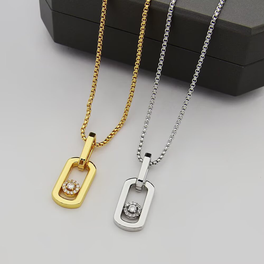 Messika My Move necklace 18k yellow gold diamond 18 inches