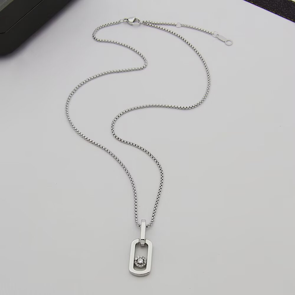 Messika My Move necklace 18k yellow gold diamond 18 inches