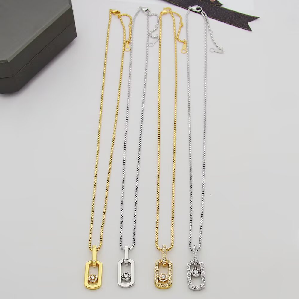 Messika My Move necklace 18k yellow gold with clear diamonds 18k white gold with clear diamonds 45cm