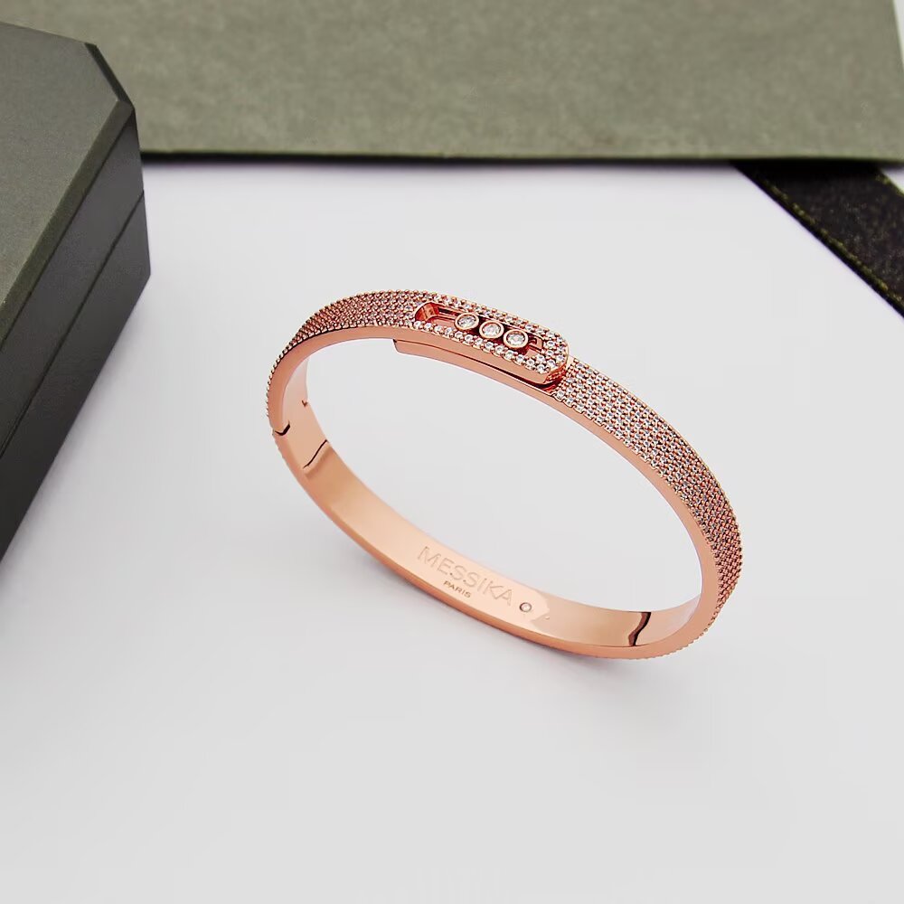 Messika Move Noa bracelet 18k yellow gold with pave diamonds 18k white gold with pave diamonds 17cm