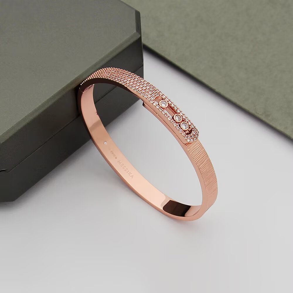 Messika Move Noa bracelet Tricolor gold yellow gold white gold rose gold with clear diamonds 17cm