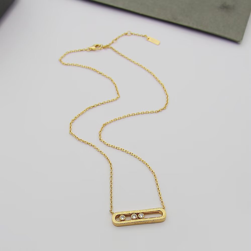 Messika Baby Move necklace Available in 18k white gold 18k rose gold 18k yellow gold with round brilliant cut diamonds 42cm