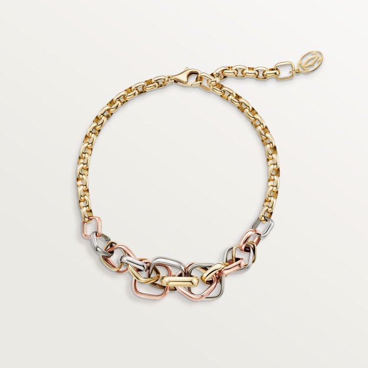 Cartier Trinity bracelet 18k yellow gold 18k rose gold 18k white gold adjustable 16-19cm
