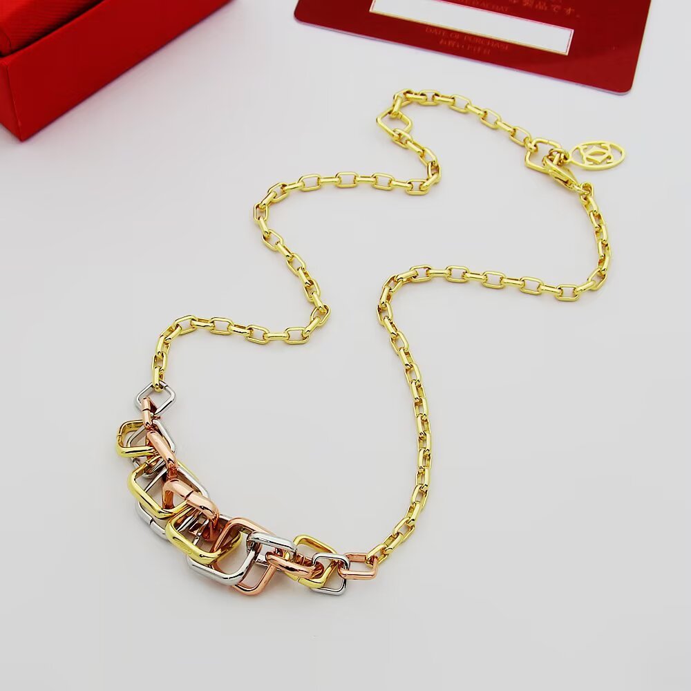 Cartier Trinity necklace 18k yellow gold 18k rose gold 18k white gold 43cm