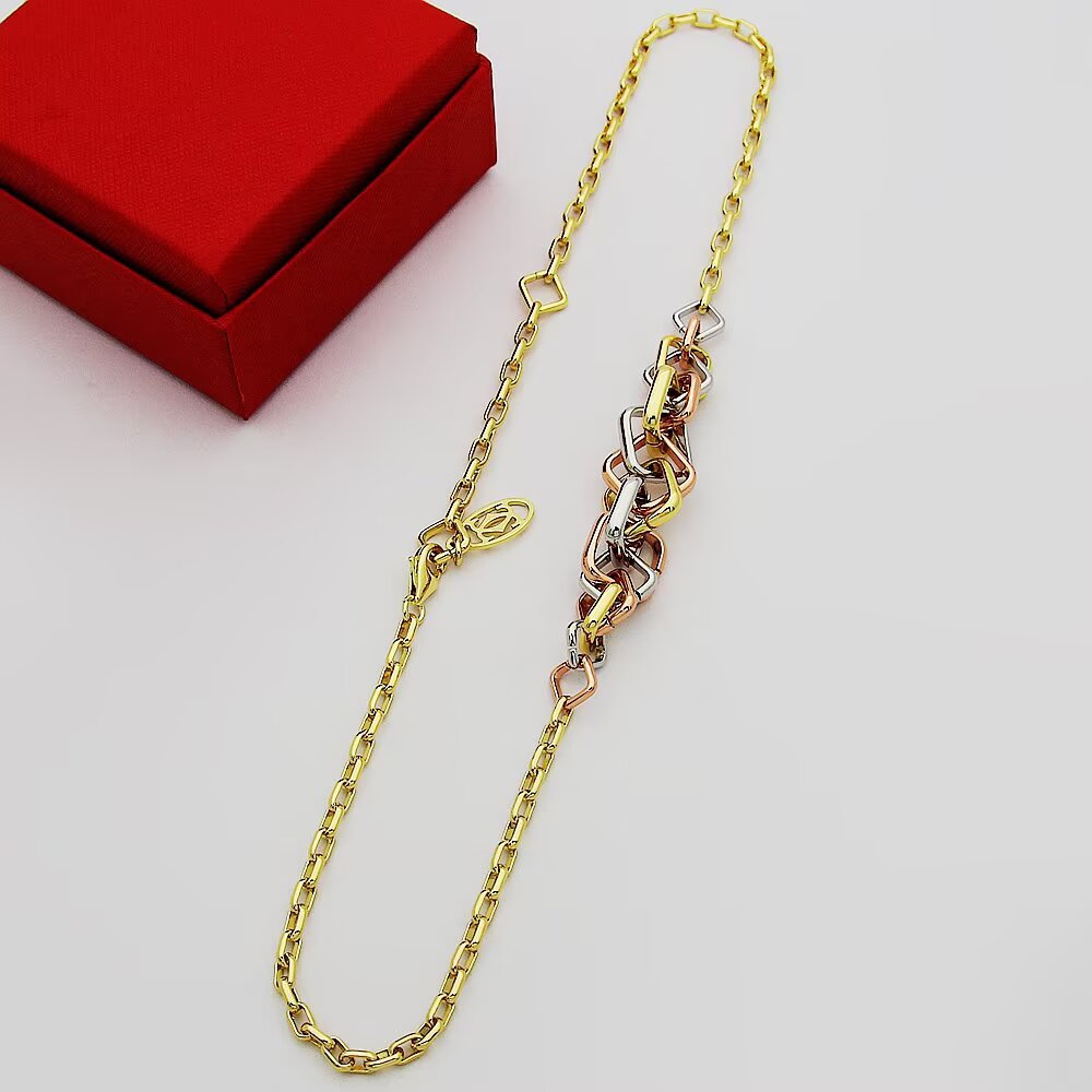 Cartier Trinity necklace 18k yellow gold 18k rose gold 18k white gold 43cm
